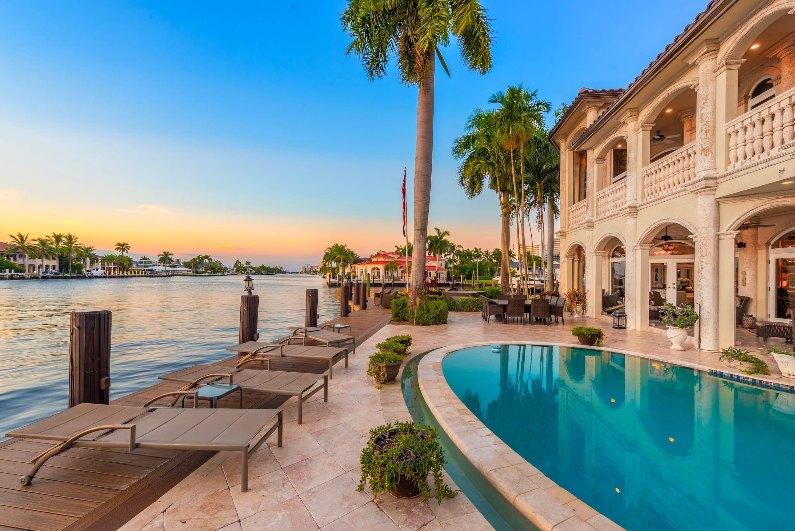 Waterfront canal mansion